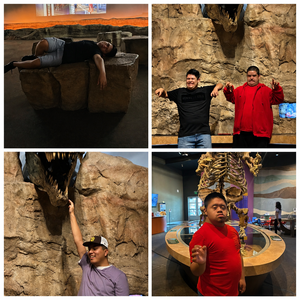 four photos of students at Western Science Center
