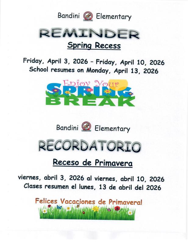 Spring recess flier
