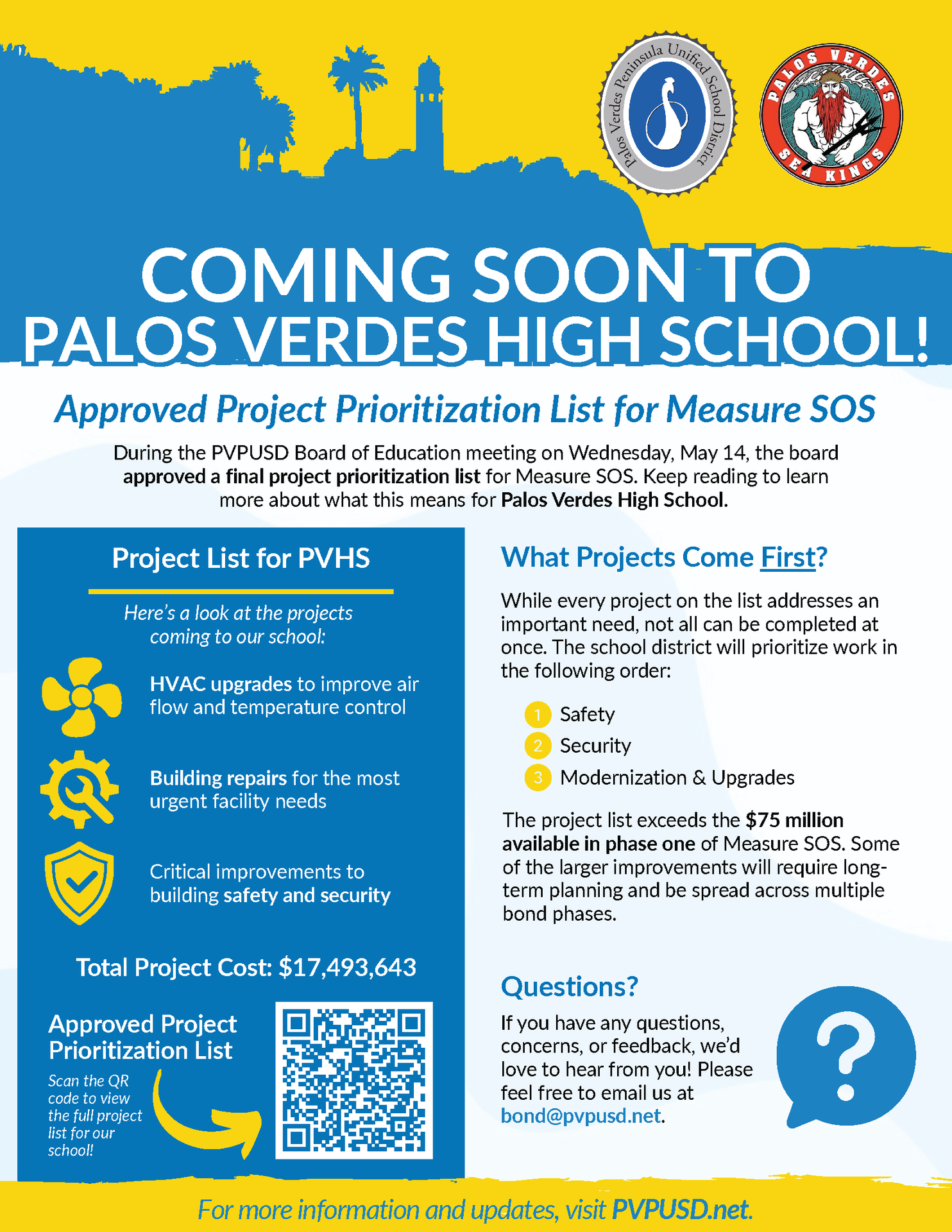 Coming Soon - Approved Project Prioritization List for Measure SOS