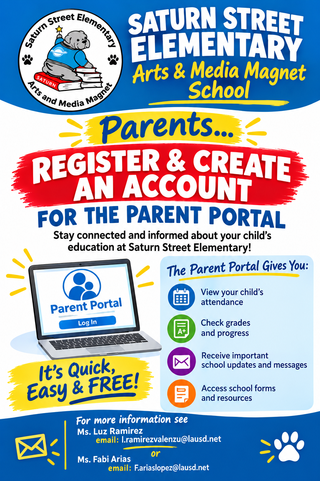 Are you registered for the Parent Portal? / ¿Está registrado en el Portal para Padres? Image