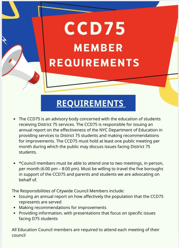 CCD75 MEMBER REQUIREMENTS