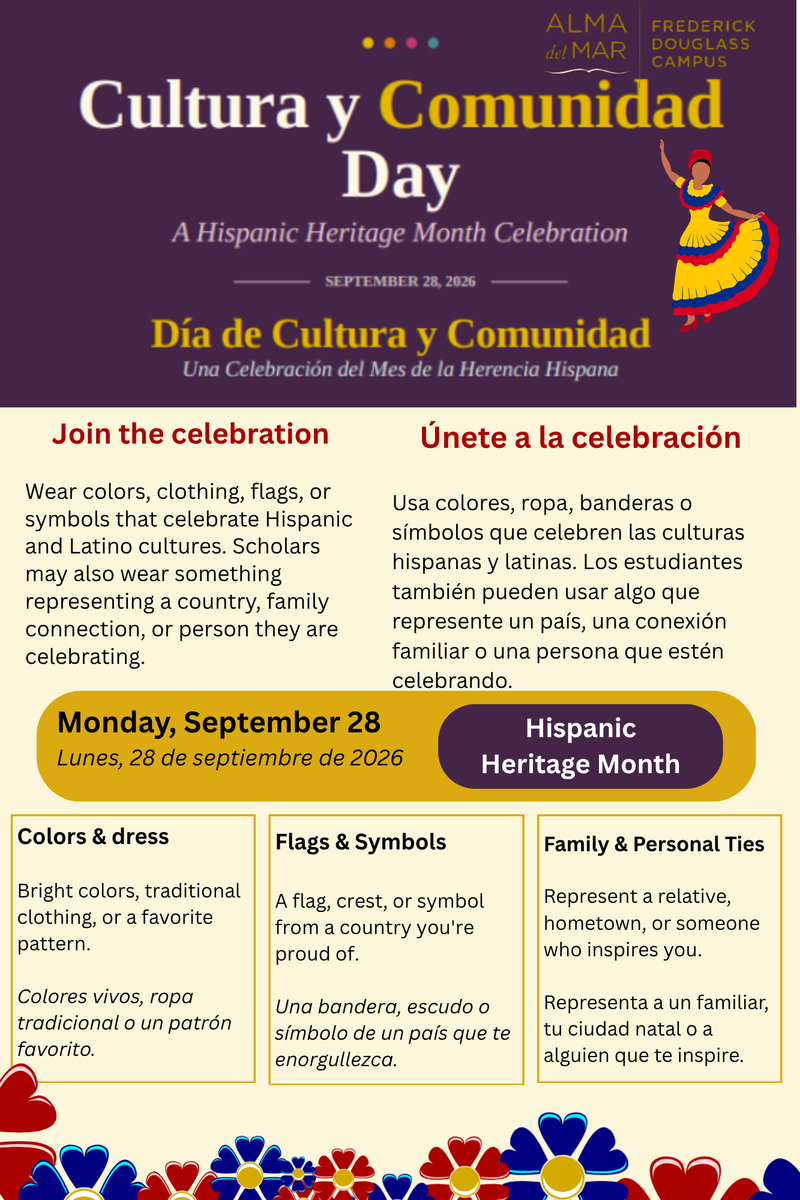 Hispanic Culture and Community Day at Alma del Mar on Monday, Oct. 28th