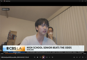 CBS Story on RHS Valedictorian Lance Wu