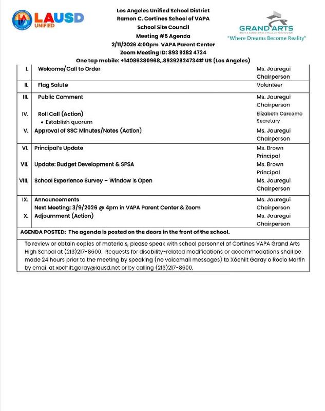 SSC mtg 2/11 Agenda