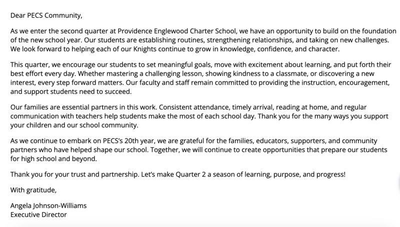 message from director williams