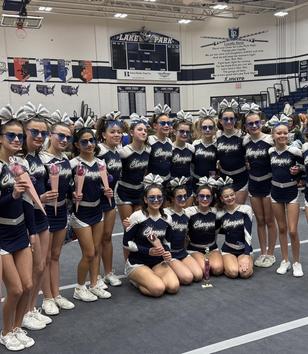 group of girls at a cheer competition