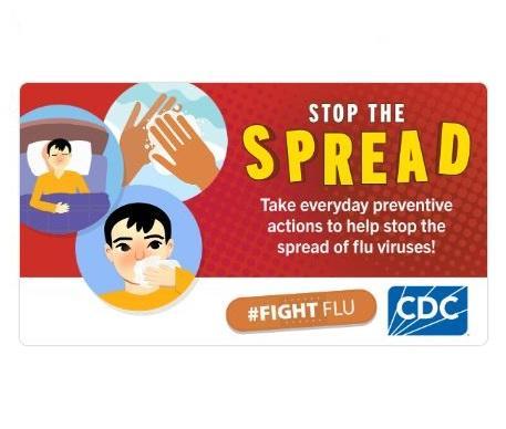 Stop the spread. Take everyday preventive actions to help stop the spread of flu viruses!