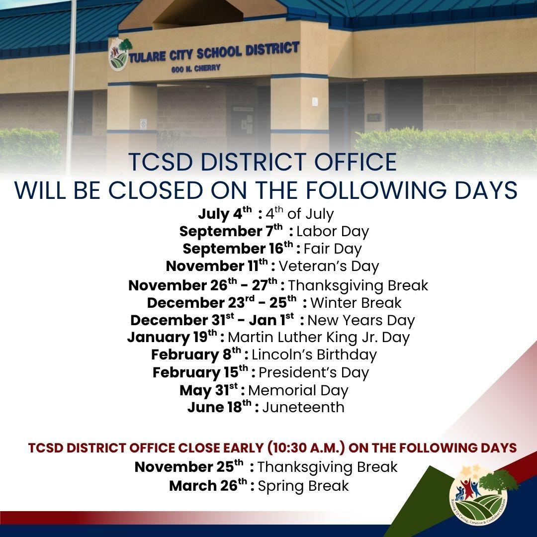 District Office Closures