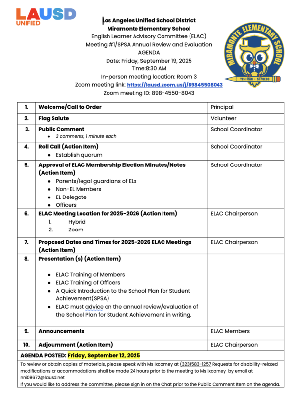 agenda