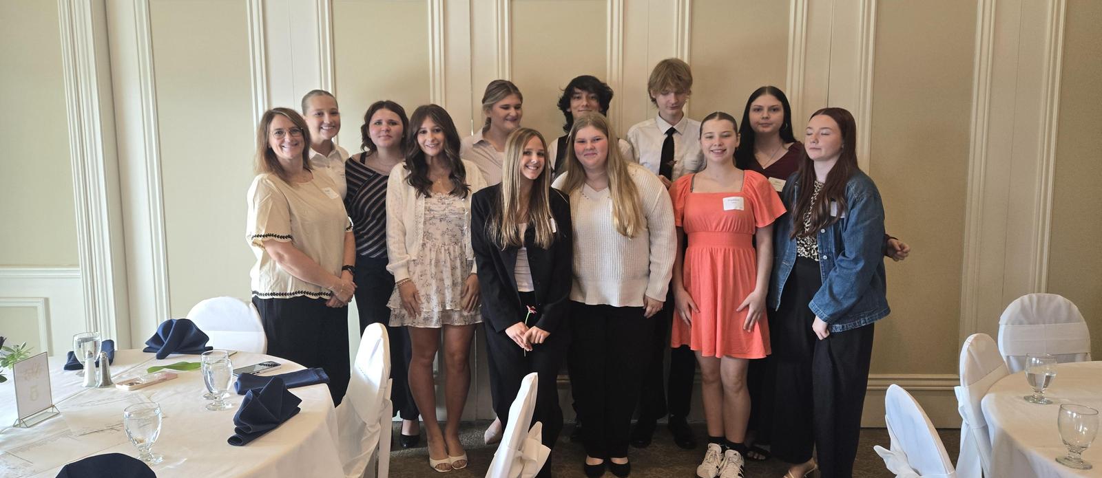 Athena Luncheon, Mrs. Lee and her students at the Indiana Country Club