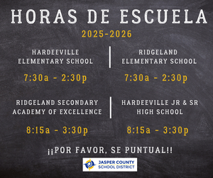 JCSD School Hours 2025 - Spanish.png
