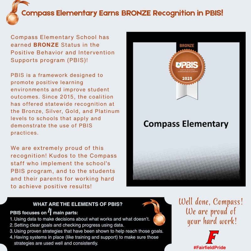 Compass is recognized with a Bronze Award for its PBIS work!