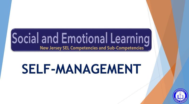 Screenshot of graphic that reads: Social and Emotional Learning - Self-Management