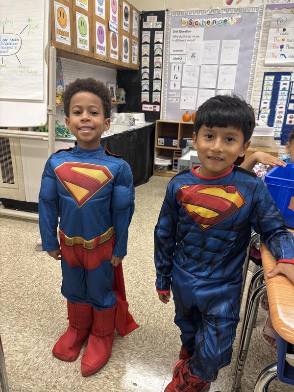 Students dressed as Super Man