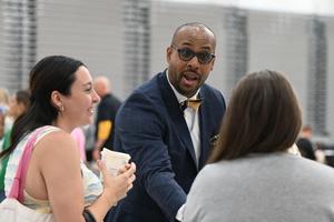 Superintendent talking to new staff