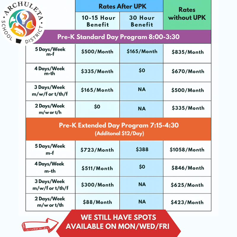 Preschool Spots Still Available!