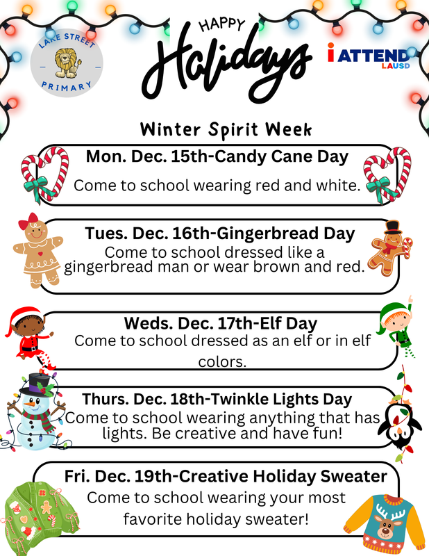 Winter Spirit Week 2025