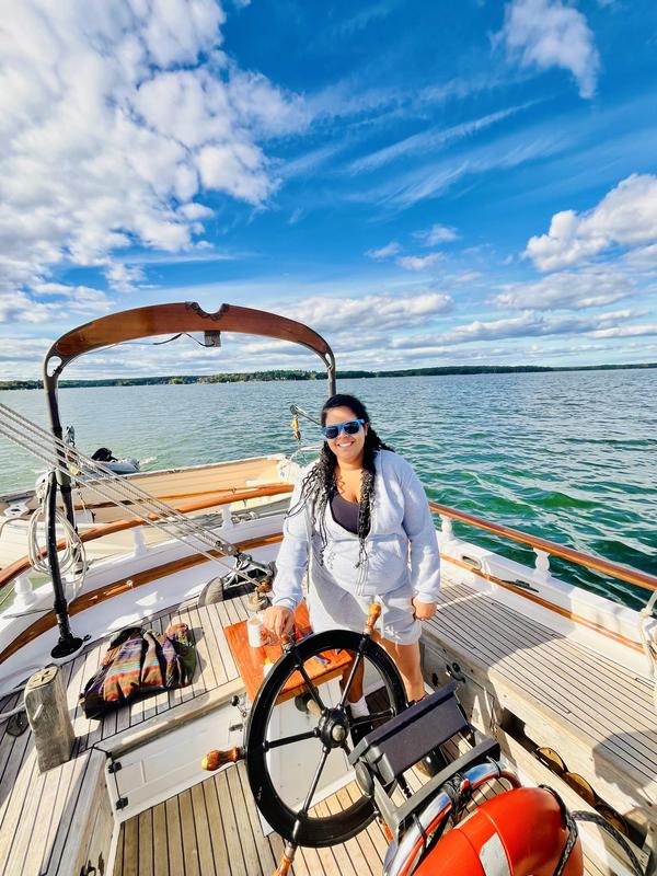 Student at the helm