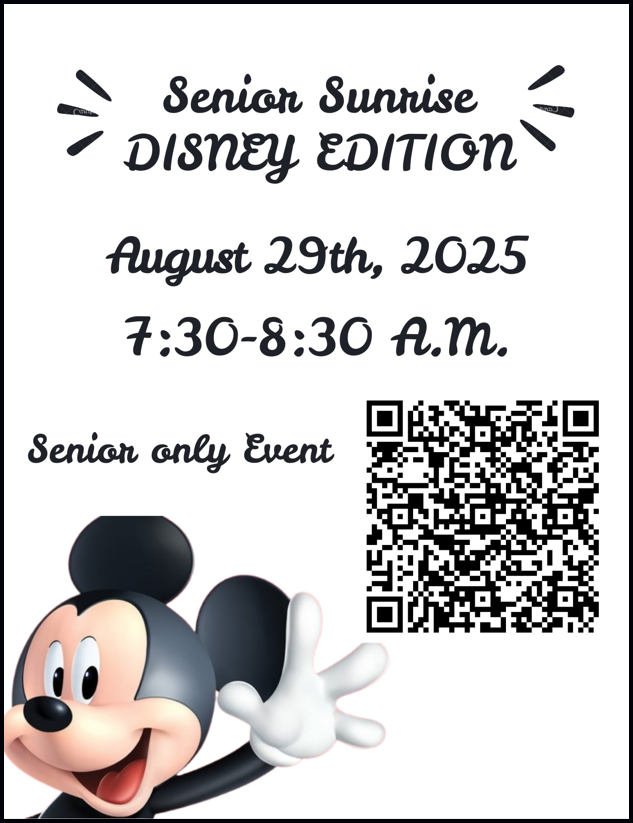 senior sunrise sign up poster