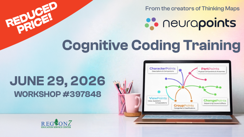 NeuraPoints Cognitive Coding Training workshop graphic with date June 29, 2026 and laptop visual