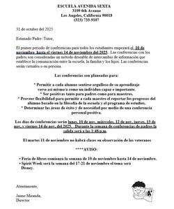 Conferencias de Padres