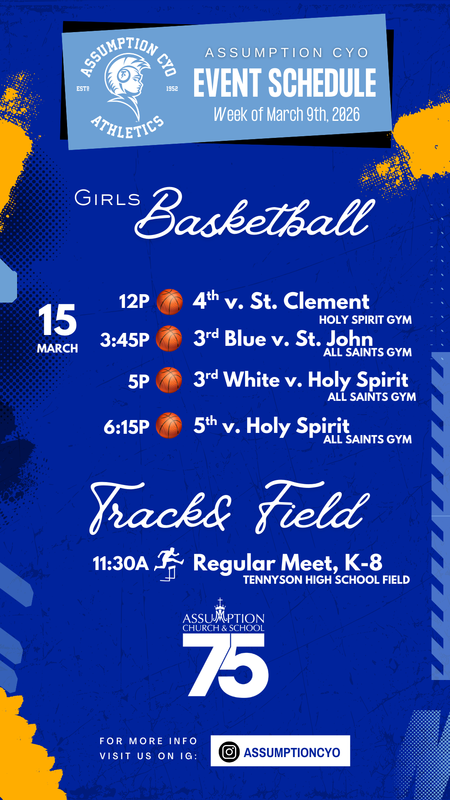 This Weekend's CYO Events - March 15