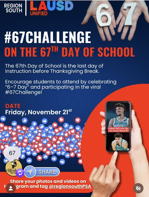 67th Day of School Challenge