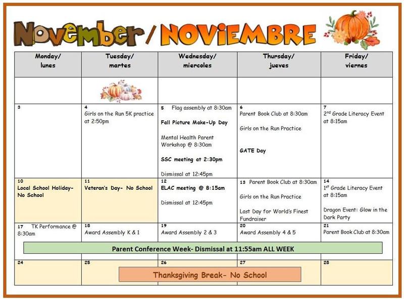 November Calendar