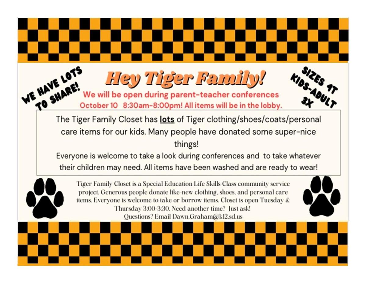 The Tiger Family Closet Ipswich School District 226