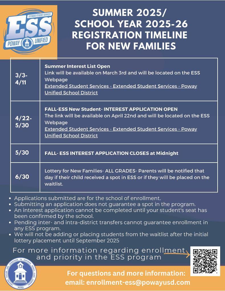 ESS Enrollment Timeline