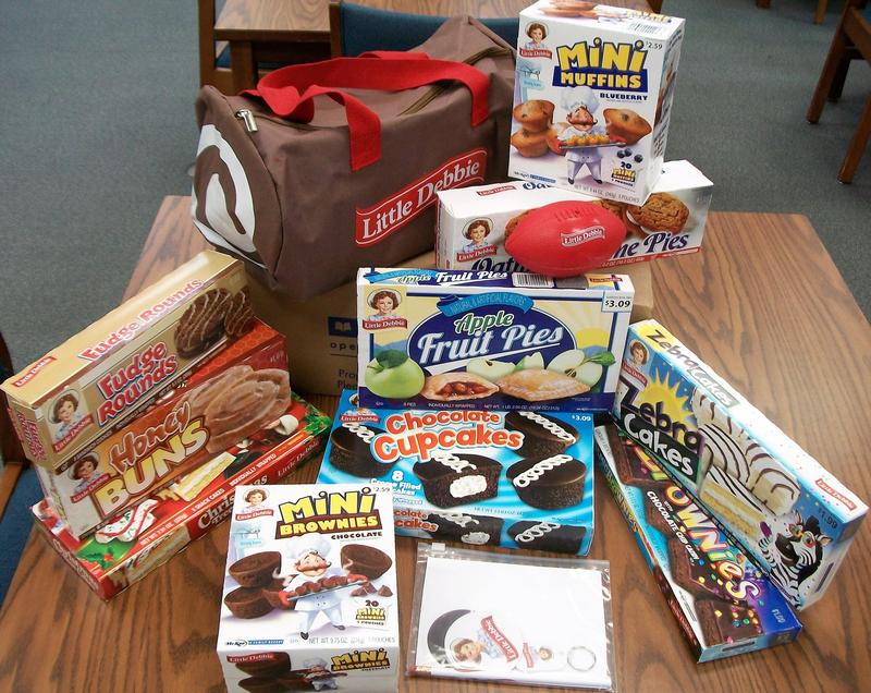 The Little Debbie Prize Pack that Mrs. Hepler won in the back to school contest.