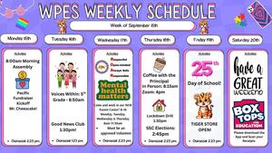 weekly schedule