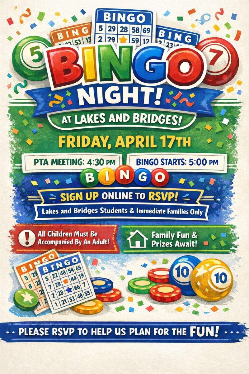 PTA General Membership Meeting and Family Bingo Night