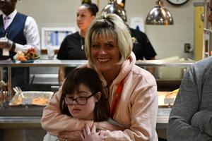 Student and staff member