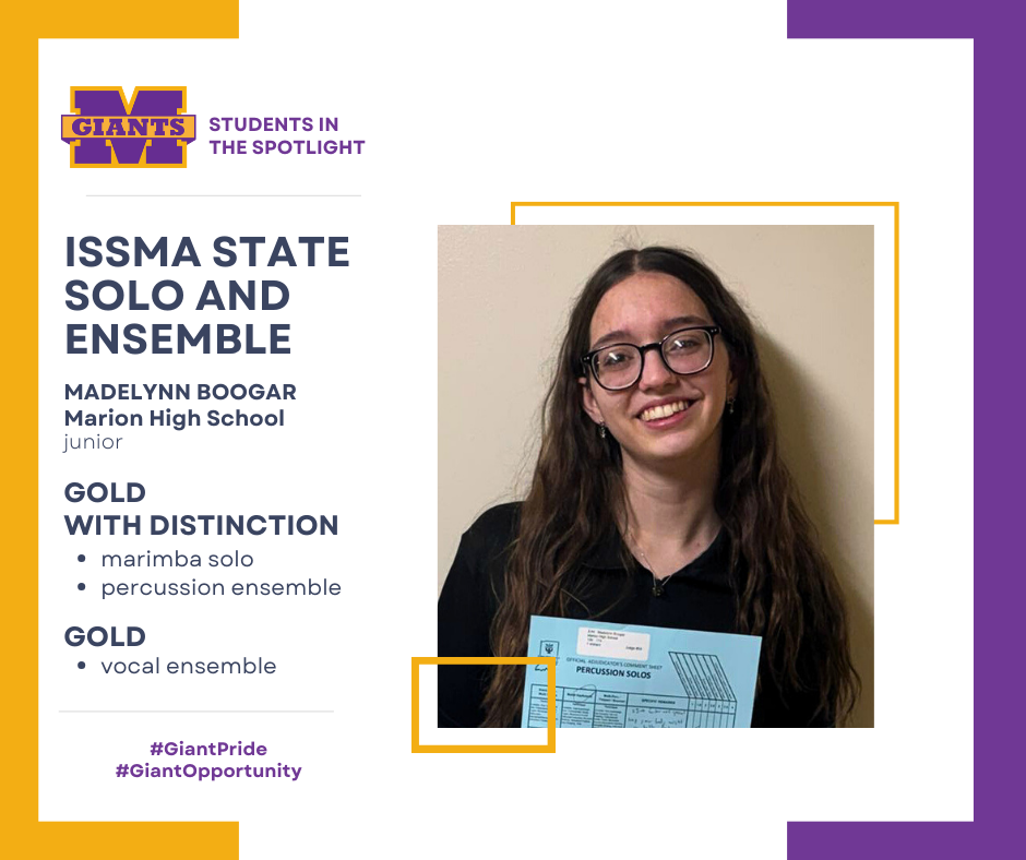 promo graphic - ISSMA State Solo & Ensemble 2026 - Madelynn Boogar - MHS
