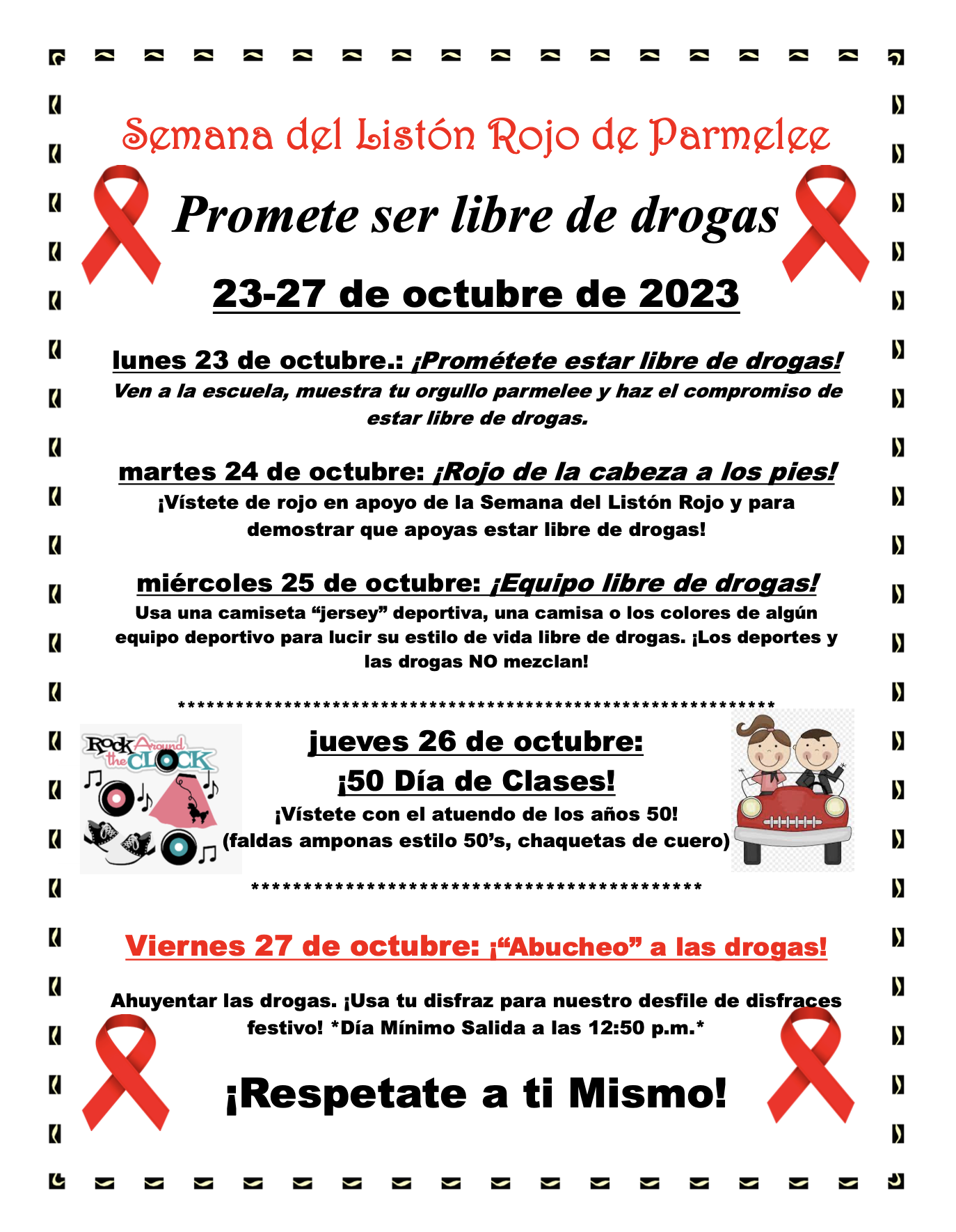 Red Ribbon Week Parmelee Avenue Elementary and Dual Language School