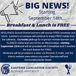 Free Meals Announcement Image