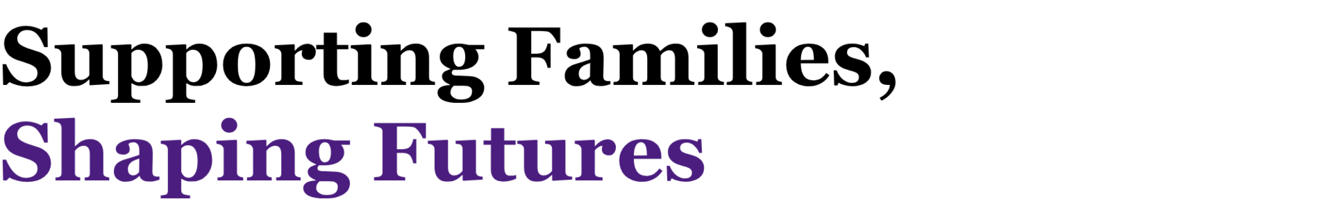 Supporting Families, Shaping Futures