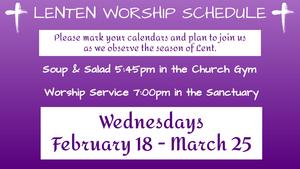 Wednesday Lenten Worship