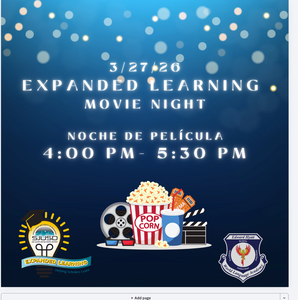 Expanded Learning Movie Night Flyer