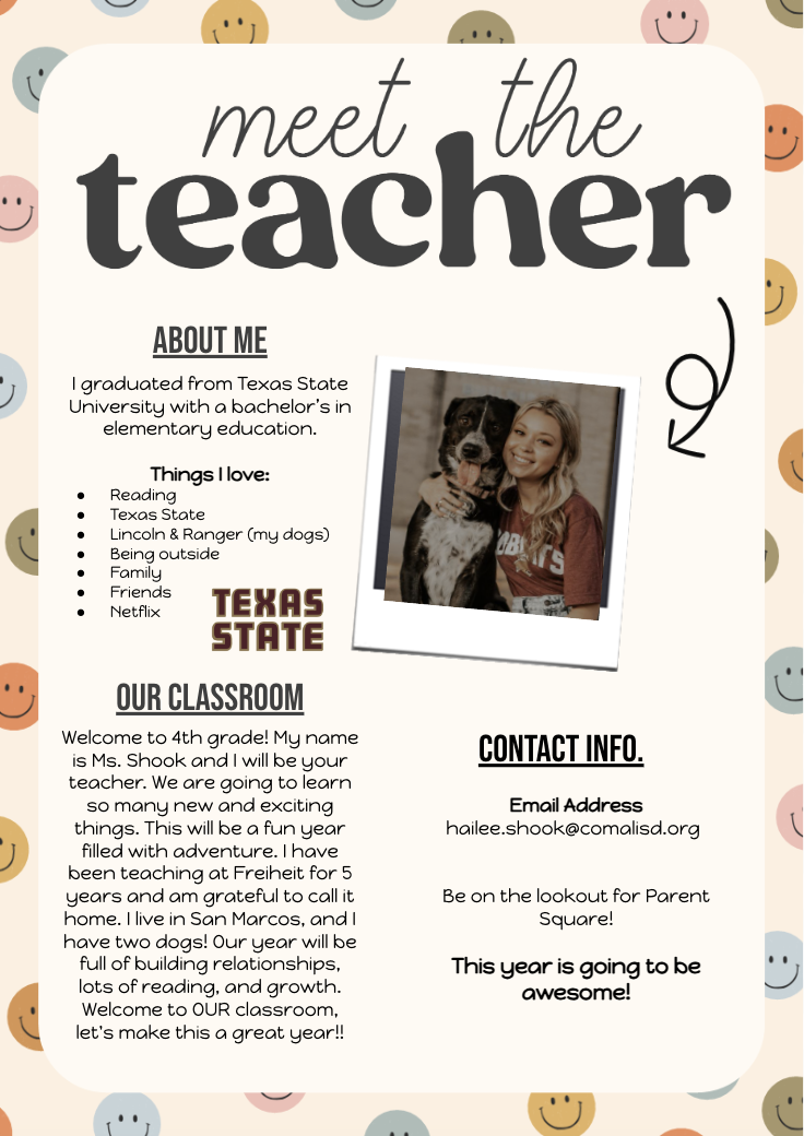 Ms. Shook's Info. 