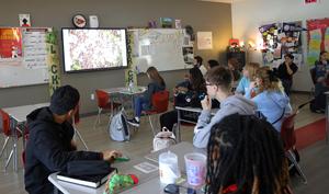 Students in the weather club