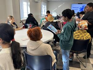 Students with the seniors