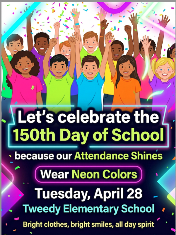 Neon day for our 150th day of school