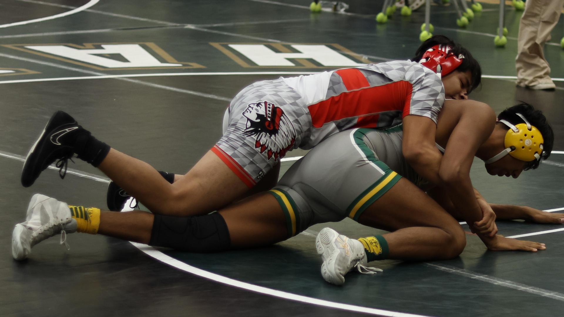 boys wrestling at liberty duals