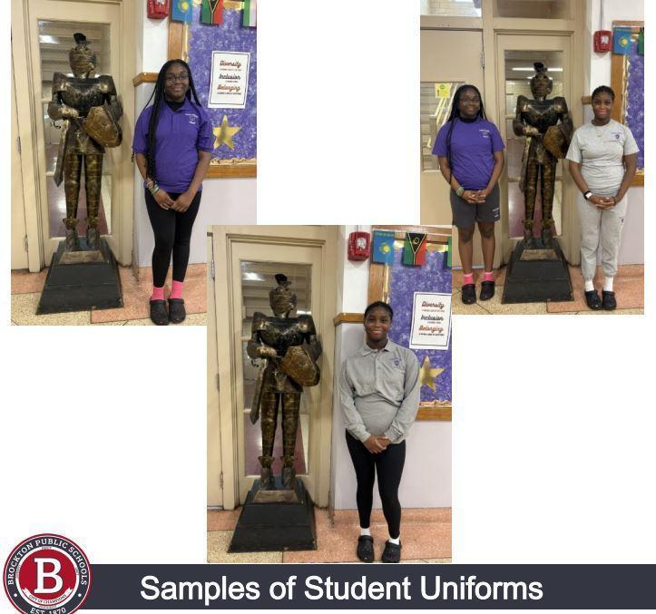 samples of North's new uniforms