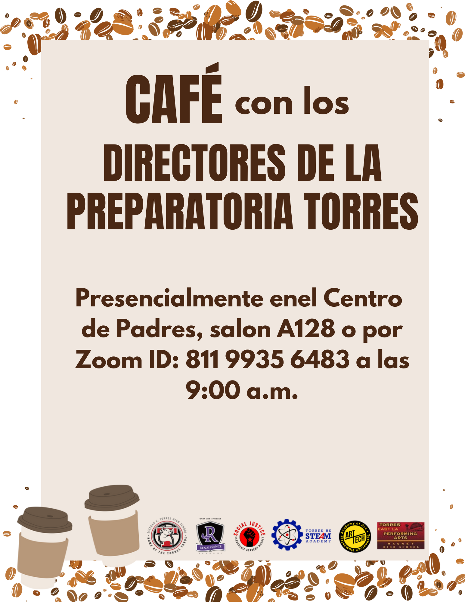 Coffee with the principals flyer