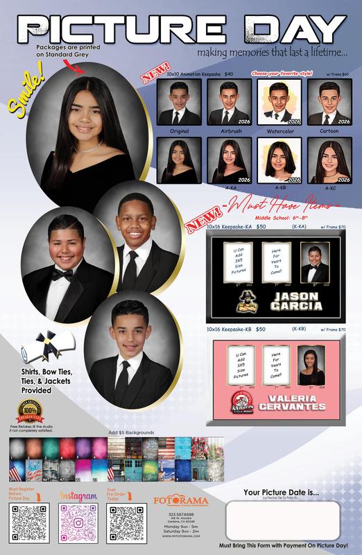 8th Grade Formal Pictures- April 17, 2026 during 2nd period.