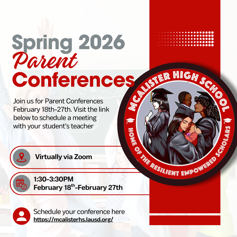 Spring 2026 Parent Conferences/Conferencias de Padres de primavera 2026