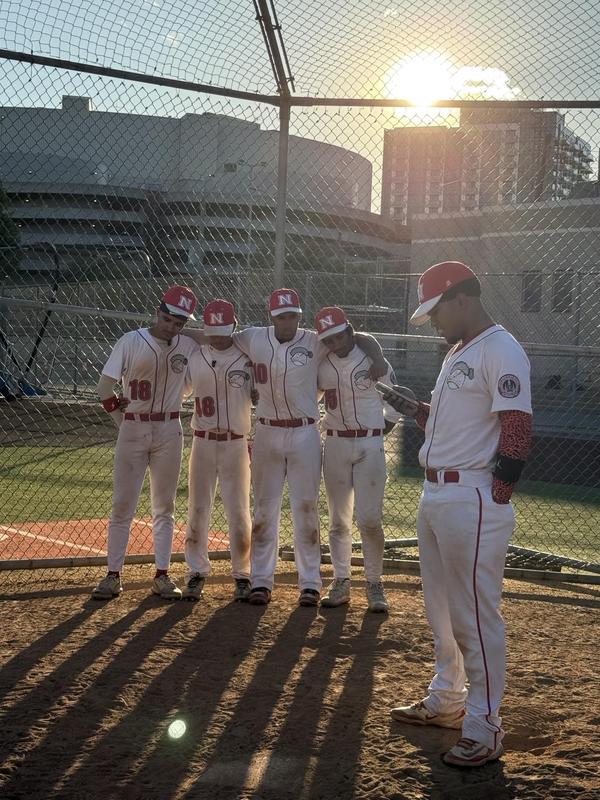 baseball team in the sun